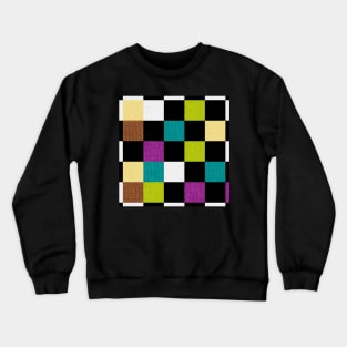 Colorful Checkered Crewneck Sweatshirt